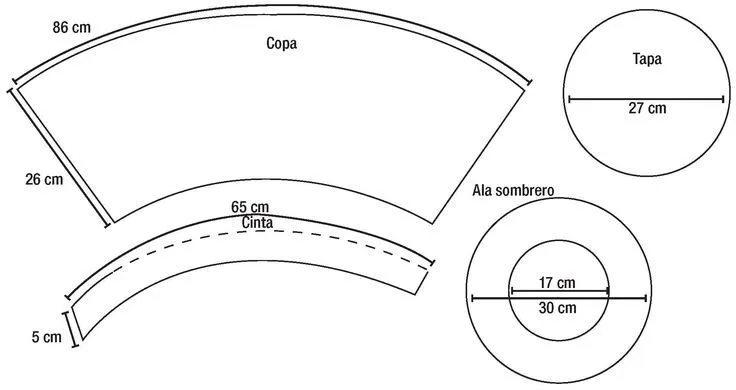 Diagrama sombrero duende irlandes | sombrero | Pinterest