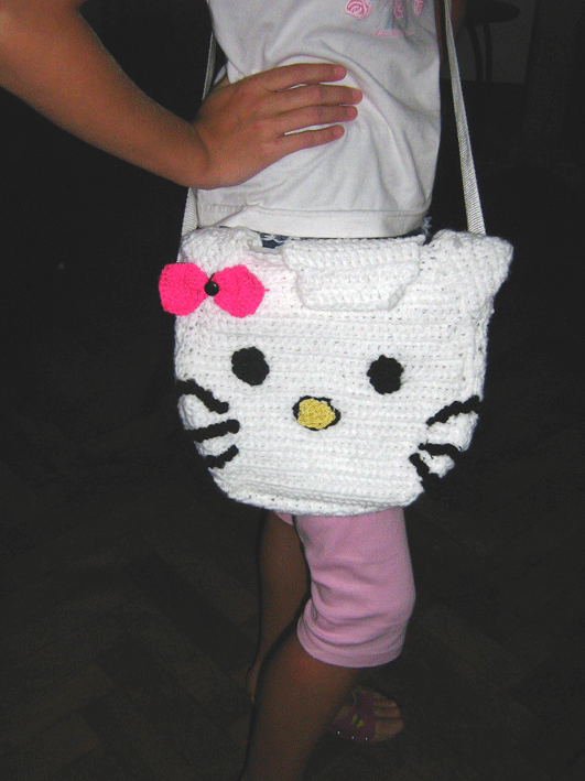 Carteras Kitty al crochet - Imagui