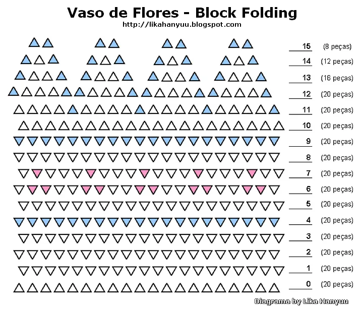 Origami 3d: Origami 3D - Vaso de Flor