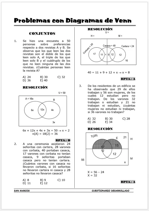 Diagramas de Venn con 3 Conjuntos - Problemas Resueltos « Blog del ... Diagramas de Venn con 3 Conjuntos - Problemas Resueltos « Blog del ...