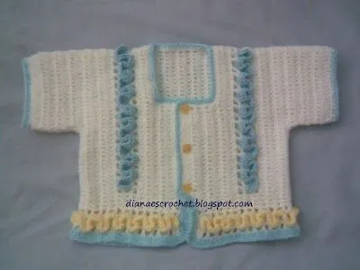 Diana es crochet: Chambrita con olanes