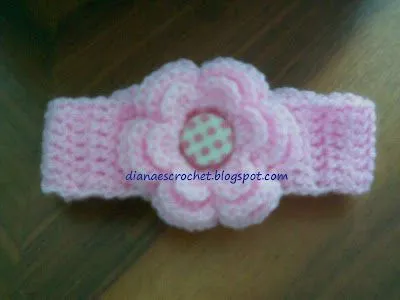 Diana es crochet: Diadema con flor en crochet