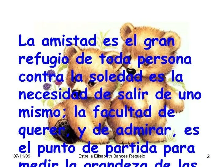 Diapositiva De La Amistad