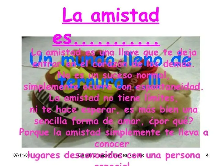 Diapositiva De La Amistad