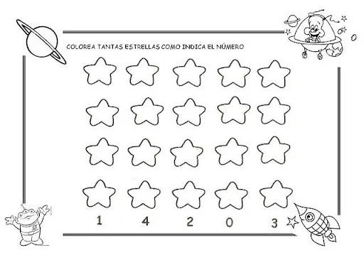 FICHAS DEL UNIVERSO PARA NIÑOS