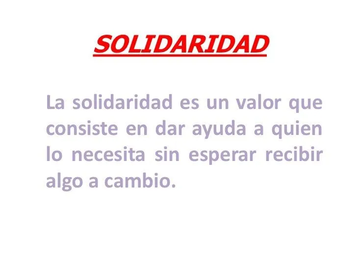 Diapositivas de la solidaridad