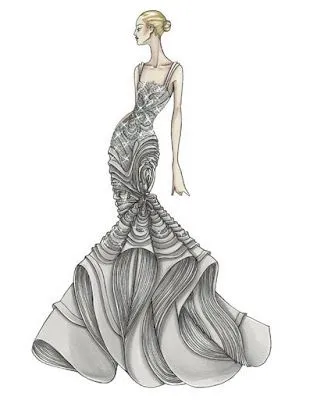 Mi diario más Chic: Versace Atelier: Un boceto...y más tarde...un ... Mi diario más Chic: Versace Atelier: Un boceto...y más tarde...un ...