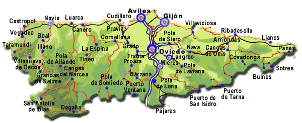 DIARIO DE CLASE: Mapa de Asturias