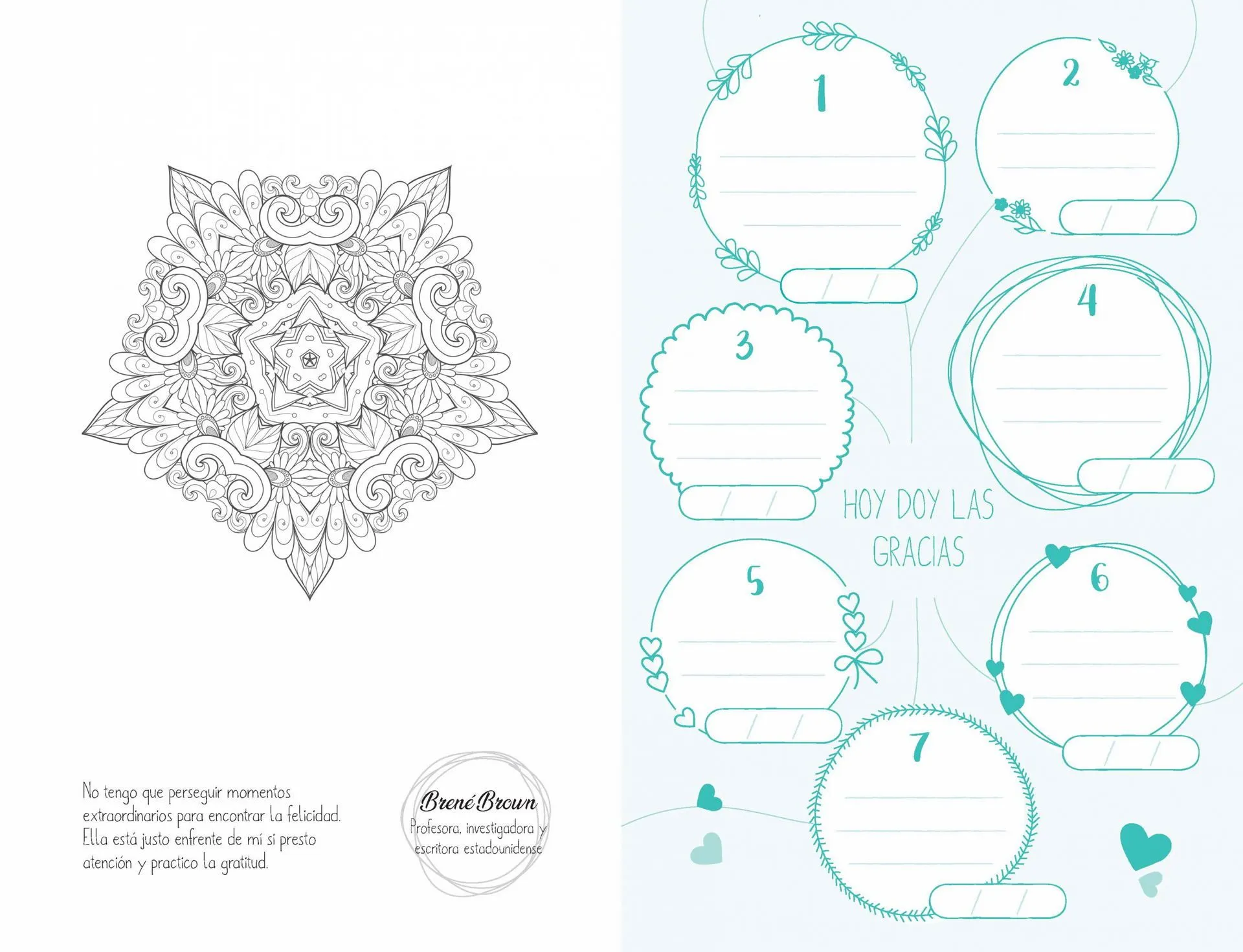 DIARIO DE GRATITUD Y MANDALAS PARA COLOREAR DIARIO DE GRATITUD Y MANDALAS PARA COLOREAR