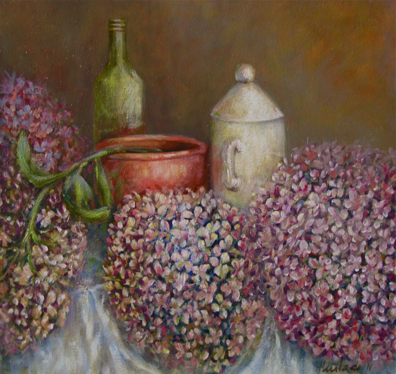 Diario de Mi pintura: UNAS HORTENSIAS PARA MI MAMÁ Diario de Mi pintura: UNAS HORTENSIAS PARA MI MAMÁ