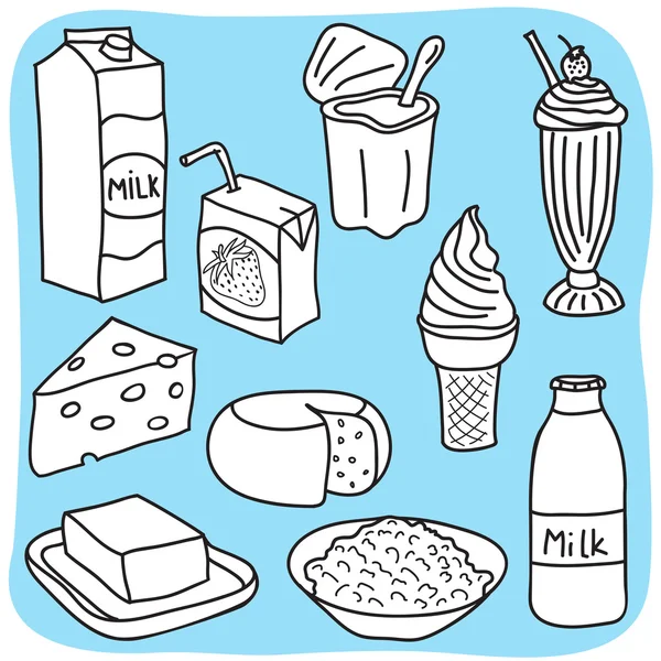 Diario y productos lácteos — Vector stock © kytalpa #11285212