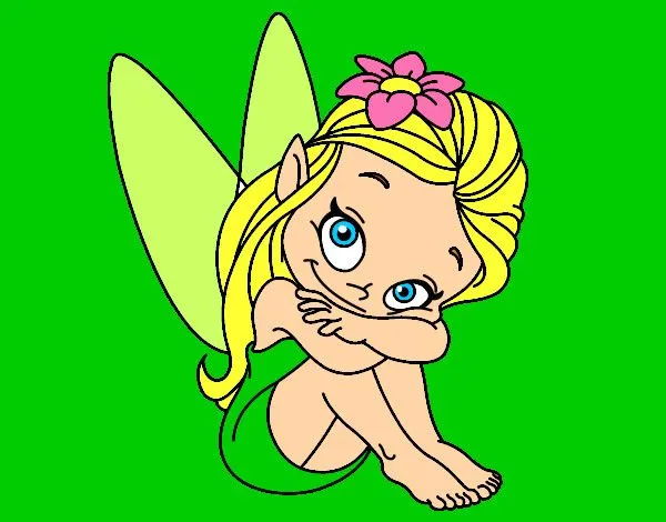 Dibuix de Fada asseguda pintat per Francisco el dia 16 de Juliol ...