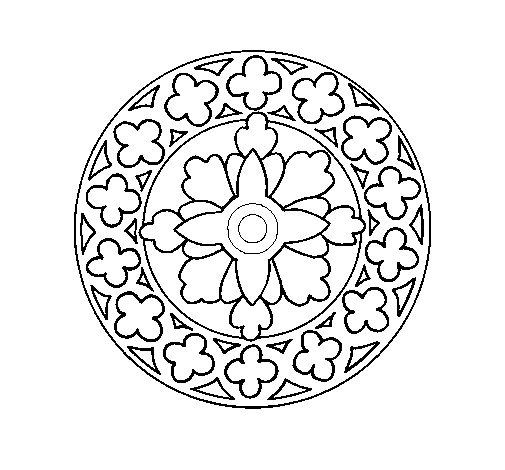 Dibuix de Mandala 21 per Pintar on-line