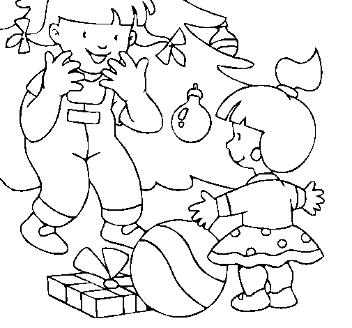 Dibuix de Regals de nadal per Pintar on-line - Dibuixos.cat