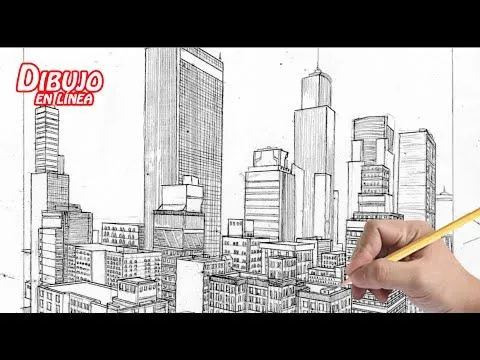 dibuja una ciudad a 2 puntos de fuga (explicado) - YouTube dibuja una ciudad a 2 puntos de fuga (explicado) - YouTube