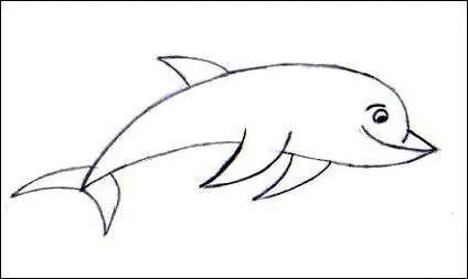 Dibuja otro delfín - Dibujar los animales del mar Dibuja otro delfín - Dibujar los animales del mar