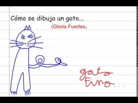 Cómo se dibuja un gato (Gloria Fuertes) - YouTube Cómo se dibuja un gato (Gloria Fuertes) - YouTube
