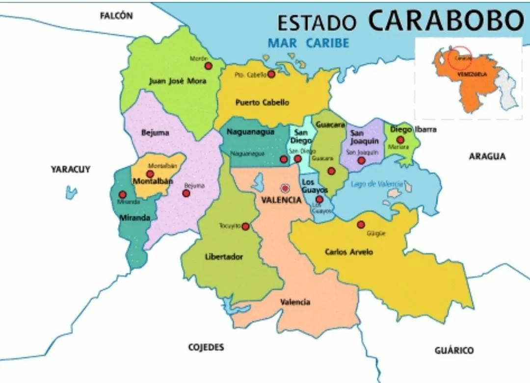 Dibuja el mapa del Estado Carabobo con sus respectivos límites y municipios. porfa ayudenme - Brainly.lat Dibuja el mapa del Estado Carabobo con sus respectivos límites y municipios. porfa ayudenme - Brainly.lat