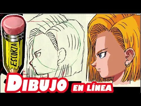 dibuja a paso a paso a la androide numero 18 (perfil) - YouTube