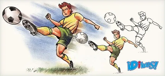 dibuja-un-futbolista-con- ...