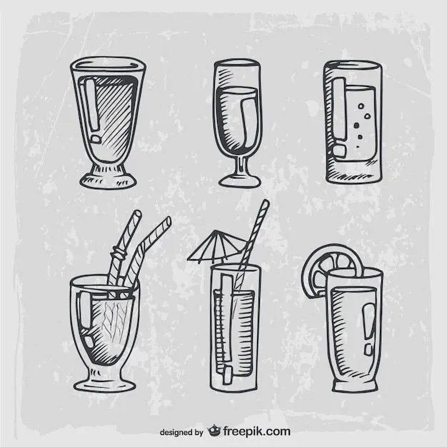 Dibujado a mano cócteles y bebidas alcohólicas | Descargar ... Dibujado a mano cócteles y bebidas alcohólicas | Descargar ...