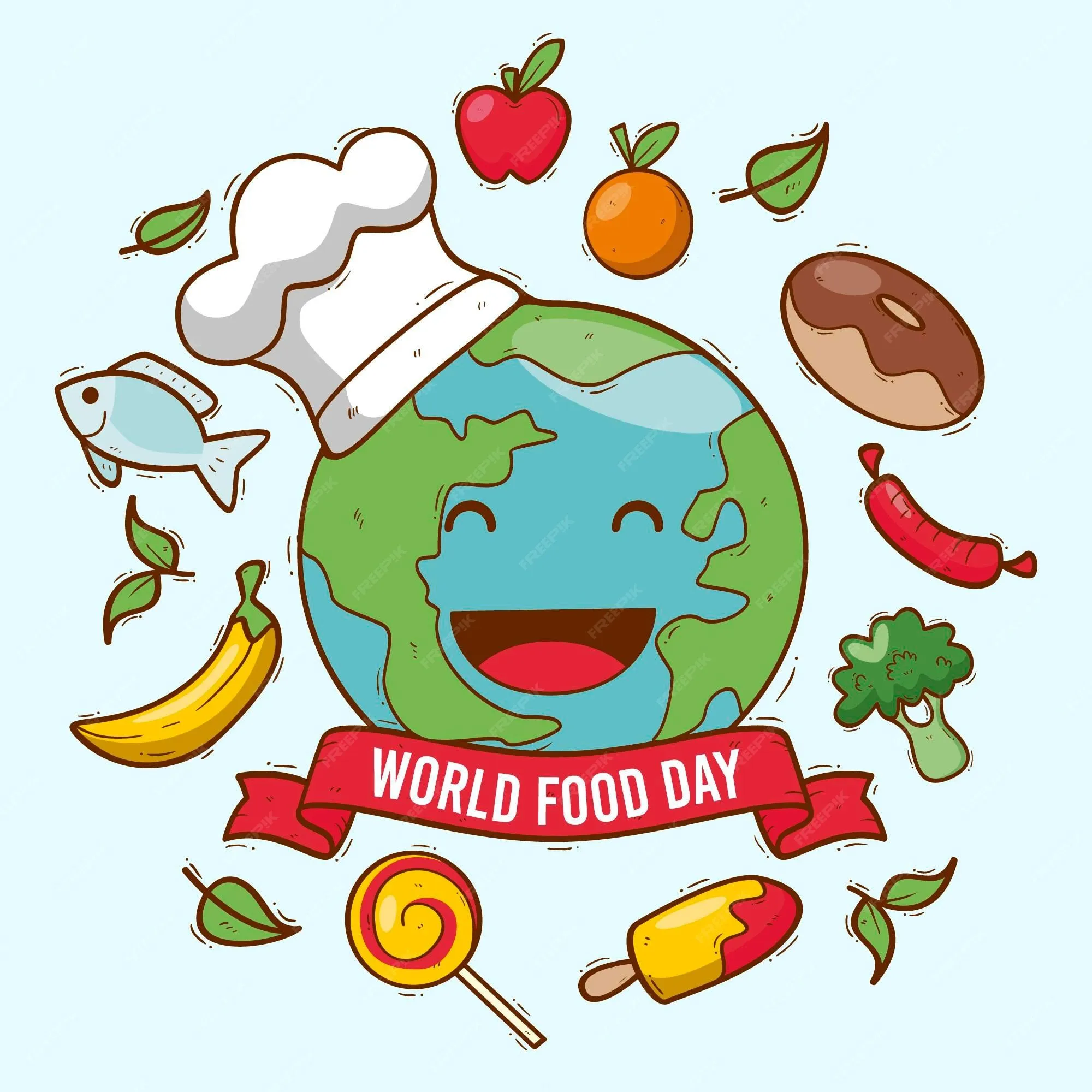 Dibujado a mano día mundial de la alimentación | Vector Gratis Dibujado a mano día mundial de la alimentación | Vector Gratis