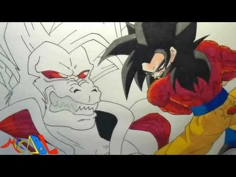 Dibujando a: Vegeta Baby Vs Goku SSJ4 - YouTube