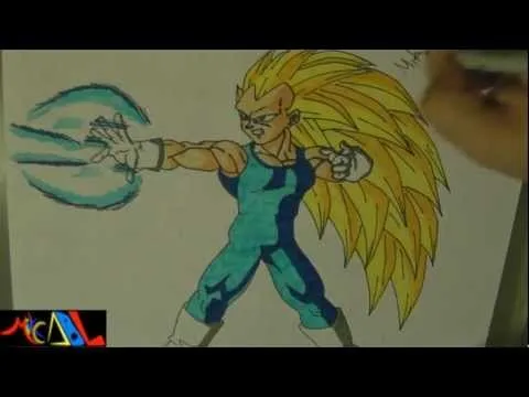 Dibujando a: Vegeta SSJ3 - YouTube