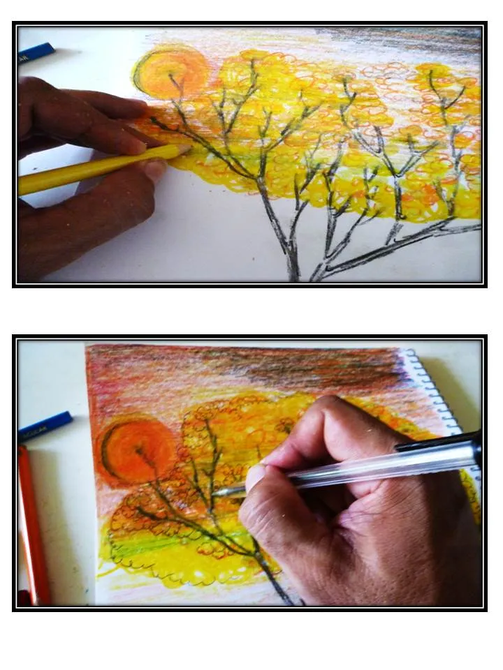 Dibujando un Araguaney al atardecer - Arbol nacional de Venezuela ( Mes de los símbolos nacionales ) ORIGINAL DRAW - por @gaborockstar — Hive Dibujando un Araguaney al atardecer - Arbol nacional de Venezuela ( Mes de los símbolos nacionales ) ORIGINAL DRAW - por @gaborockstar — Hive