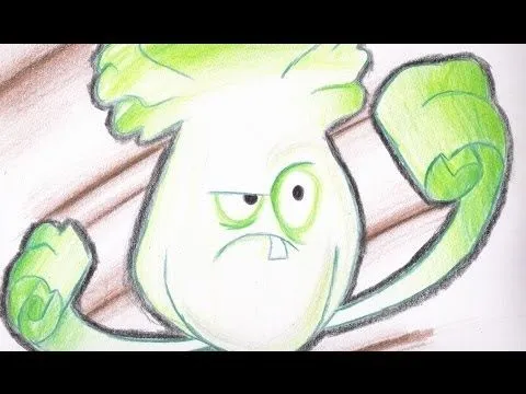 Dibujando a Bonk Choy (plants vs zombies 2) - YouTube Dibujando a Bonk Choy (plants vs zombies 2) - YouTube