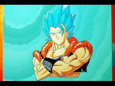 DIBUJANDO A GOGETA SSJ DIOS SSJ AZUL [HOW TO DRAW GOGETA GOD ...