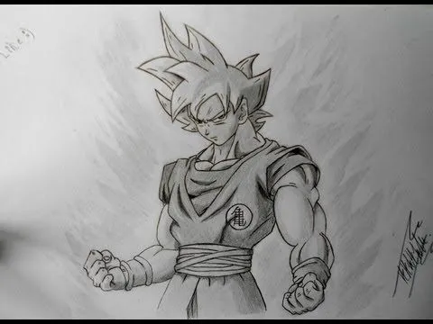 Dibujando a Goku ssj Dios (Dbz) - YouTube