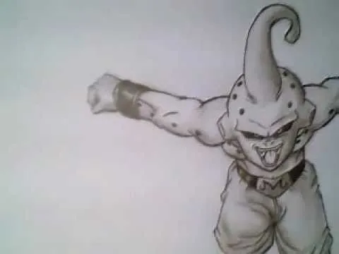 Dibujando a Kid Buu / Drawing Kid Buu / 魔人ブウ 純粋 - YouTube