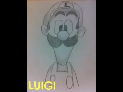 DIBUJANDO A LUIGI | PERSONAJE DE SUPER MARIO BROS - YouTube