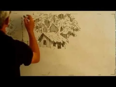 Dibujando un Paisaje Rural con Estilógrafo sobre Tablero Acrílico ... Dibujando un Paisaje Rural con Estilógrafo sobre Tablero Acrílico ...