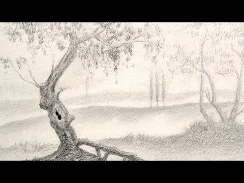 Dibujando paisajes: cómo dibujar un árbol - Arte Divierte - YouTube Dibujando paisajes: cómo dibujar un árbol - Arte Divierte - YouTube