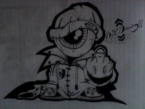 Dibujando un personaje con cabeza de "ojo"(Personaje Graffiti ... Dibujando un personaje con cabeza de "ojo"(Personaje Graffiti ...