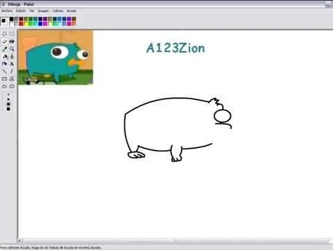 Dibujando a "Perry" El Ornitorrinco en Paint - YouTube Dibujando a "Perry" El Ornitorrinco en Paint - YouTube
