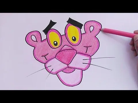 Dibujando Rostro de Pantera Rosa - Drawing Face of Pink Panther ... Dibujando Rostro de Pantera Rosa - Drawing Face of Pink Panther ...