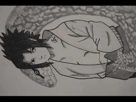 Dibujando a Sasuke Uchiha Shippuden - YouTube