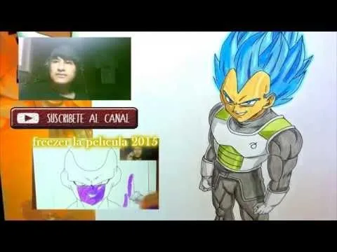 DIBUJANDO A VEGETA SSJ DIOS AZUL - [How To Draw Vegeta ssj God ...