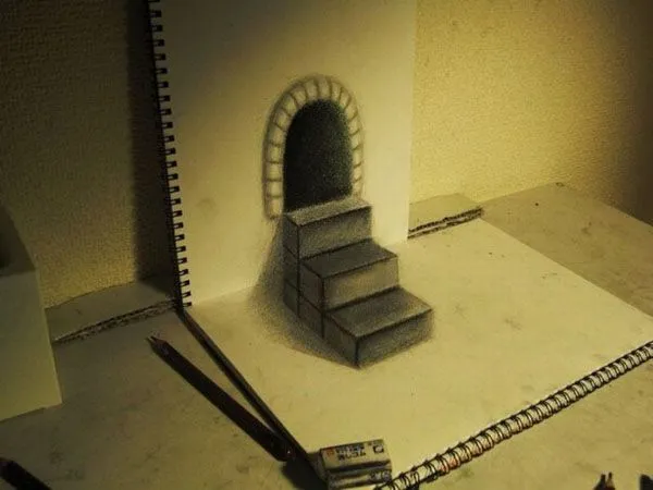 Espectaculares dibujos en 3D a lápiz ~ Gallo Pinto Espectaculares dibujos en 3D a lápiz ~ Gallo Pinto