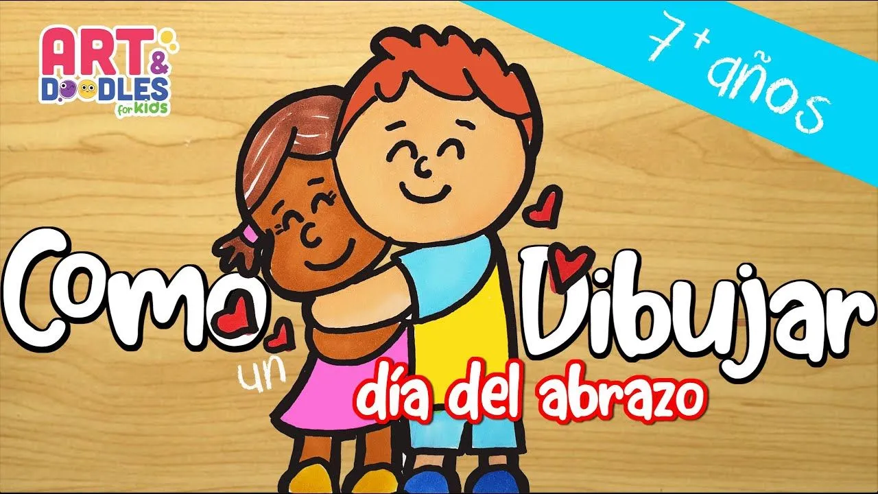 Como dibujar un abrazo - día del abrazo - YouTube