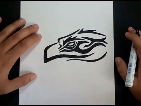 Como dibujar un aguila tribal paso a paso | How to draw a tribal ... Como dibujar un aguila tribal paso a paso | How to draw a tribal ...