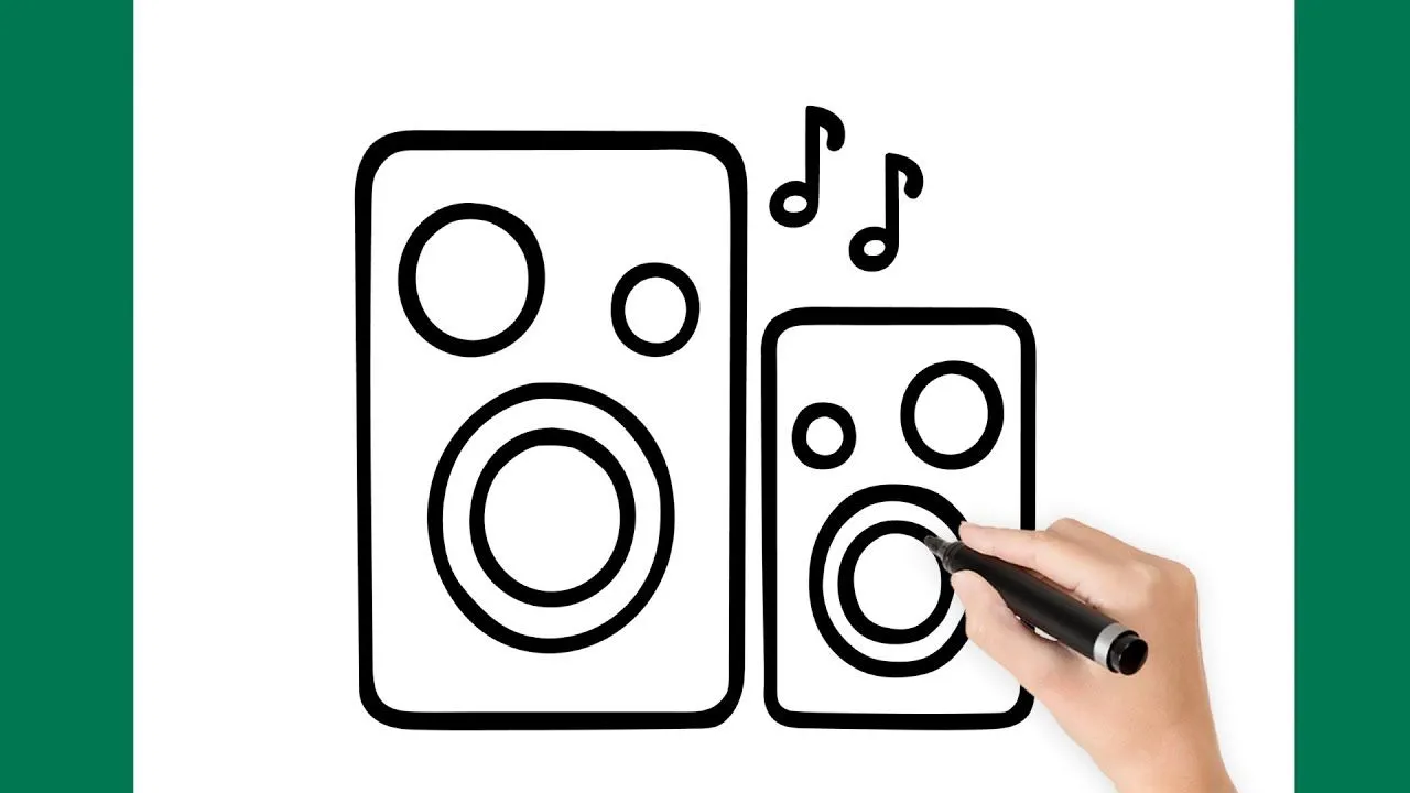 COMO DIBUJAR UN ALTAVOZ DE MÚSICA PASO A PASO - YouTube COMO DIBUJAR UN ALTAVOZ DE MÚSICA PASO A PASO - YouTube