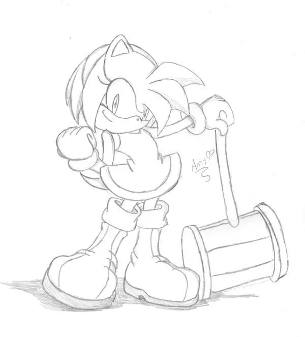 Imagenes de amy rose para colorear - Imagui