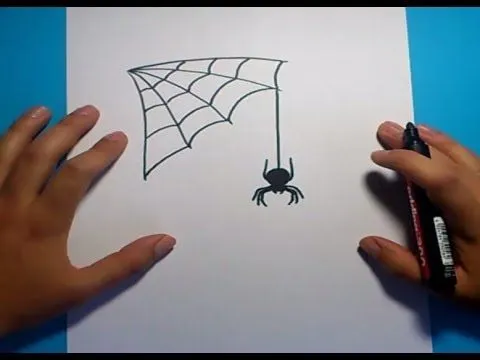 Como dibujar una araña paso a paso 5 | How to draw a spider 5 ...