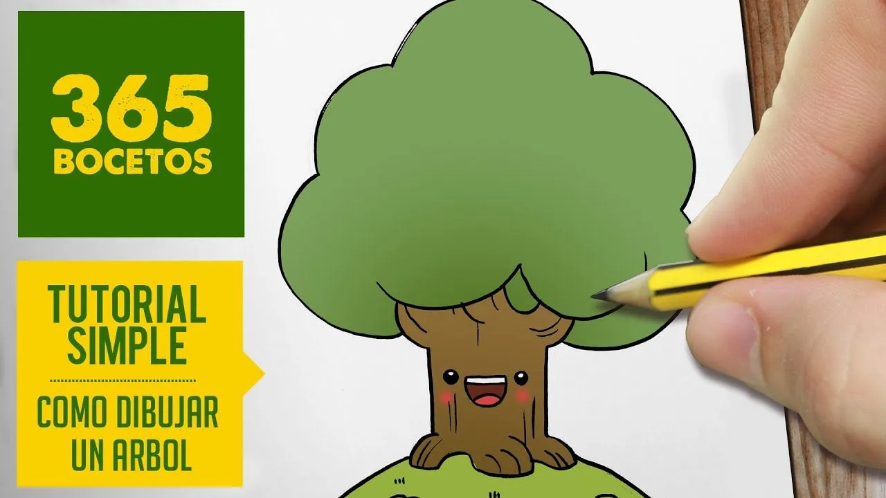 COMO DIBUJAR UN ARBOL KAWAII PASO A PASO - Dibujos kawaii faciles - How to draw a tree - YouTube COMO DIBUJAR UN ARBOL KAWAII PASO A PASO - Dibujos kawaii faciles - How to draw a tree - YouTube