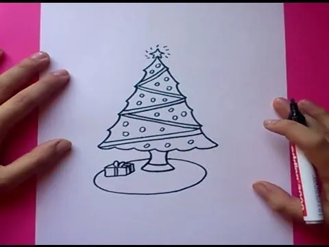 Como dibujar un arbol de navidad paso a paso | How to draw a ... Como dibujar un arbol de navidad paso a paso | How to draw a ...