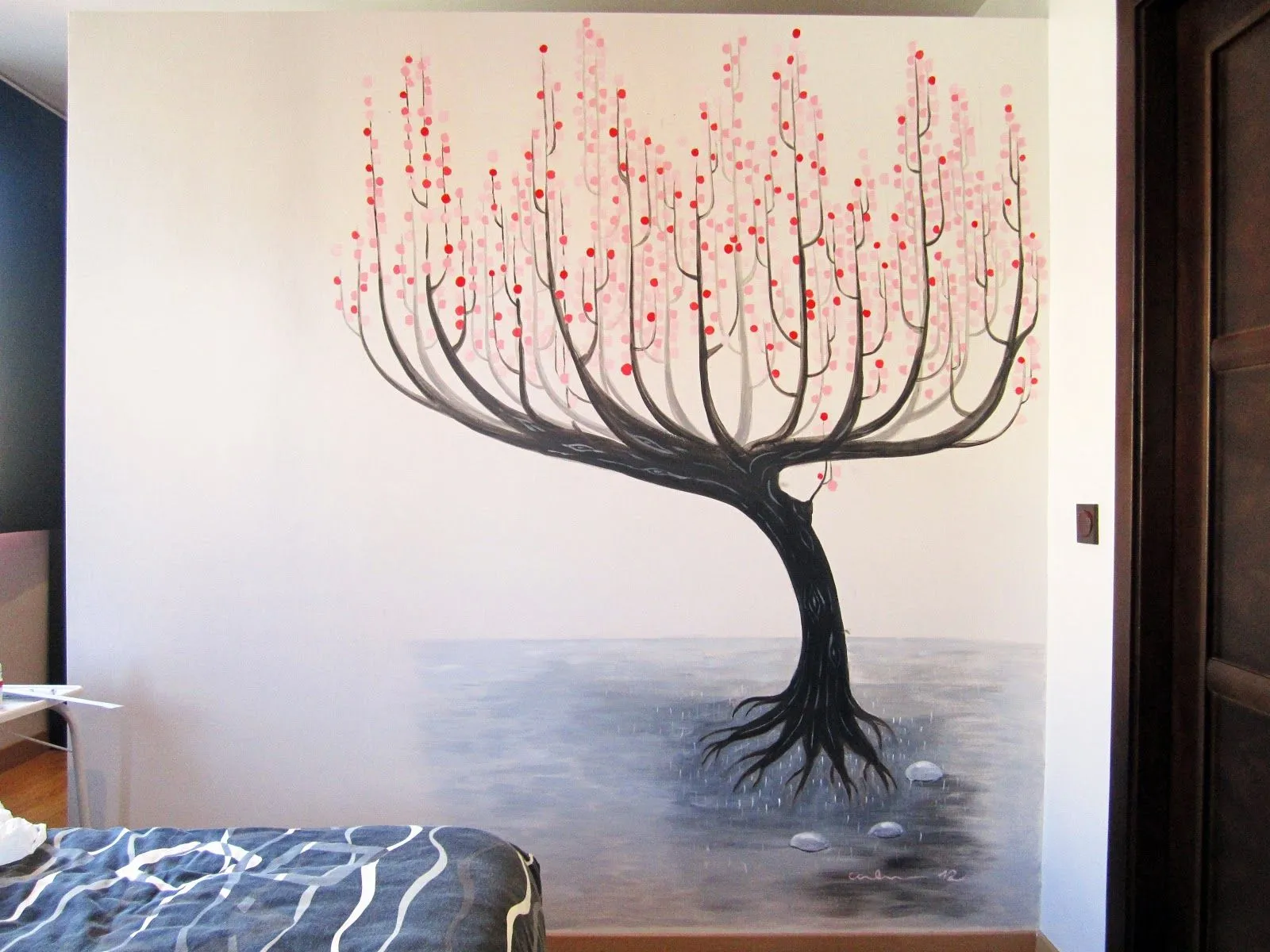 Como dibujar arboles en la pared - Imagui
